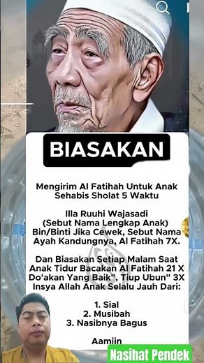 Biasakan Baca Al-Fatihah untuk Anak… Doa Terbaik dari Orang Tua 😭✨Make It a Habit to Recite
