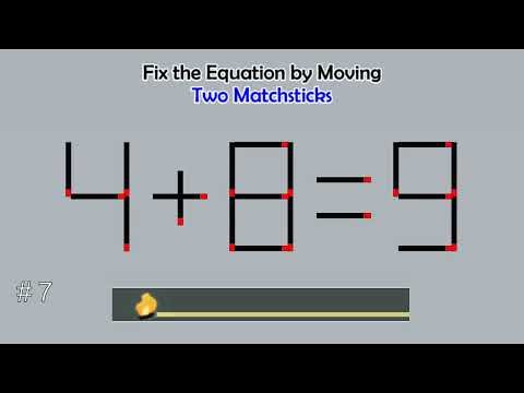 Matchstick Studio # | Fix the math equation by moving one or two matchsticks |Logic puzzles