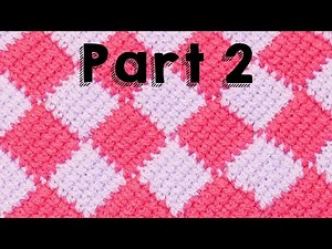 How to Crochet Entrelac Stitch Tunisian: Crochet Patchwork Step by Step Part 2