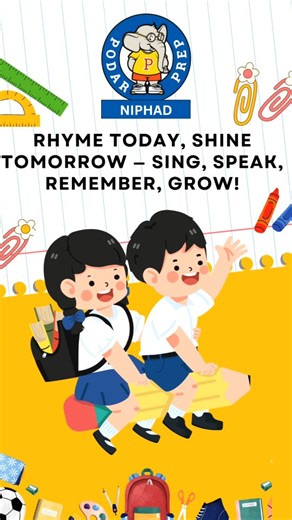 Podar Prep Niphad on Instagram: "Rhyme Today was an incredible day filled with the countless advantages of Singing Rhymes. From boosting my language skills to improving communication abilities and memory retention, I discovered a whole new world of benefits! 📲+91 9767800008 | 9309556071 📍Old Rasik Mangal Karyalay, Opposite ITI college, Rasalpur, Niphad, Maharashtra 422303 #podarprep #kiducation #ece #earlychildhood #eca #parenting #preschool #kindergarten #playschool #nursery #parentingexpert 