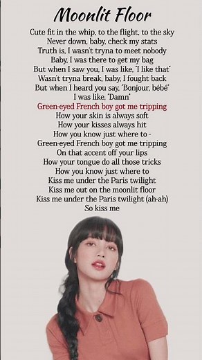 Lisa – Moonlit Floor song lyrics #lisa #blackpink #moonlitfloor