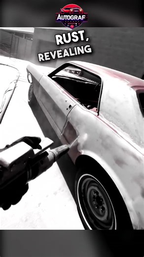 sandblasting old cars is really satisfying!