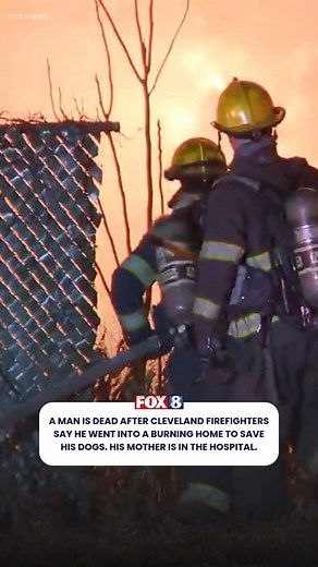 Crews said the man’s mother, who is 68, called him to say the house was on fire. Here's what happened next: https://fox8.com/news/1-dead-1-hospitalized-after-overnight-house-fire/ | Fox 8 News