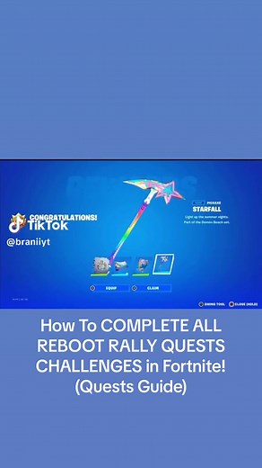 How To COMPLETE ALL REBOOT RALLY QUESTS CHALLENGES in Fortnite! (Quests Guide)