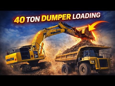 Komatsu Excavator PC500 | 40 Ton Dumper loading |