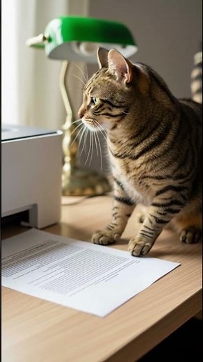 My Cat ATTACKS the Printer #cats #usa #viral