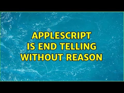 Applescript is end telling without reason