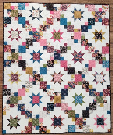 Sagewood Brightly Quilt Kit | Moda Fabrics | Throw Size Quilt | Pattern and Fabric Included - Etsy