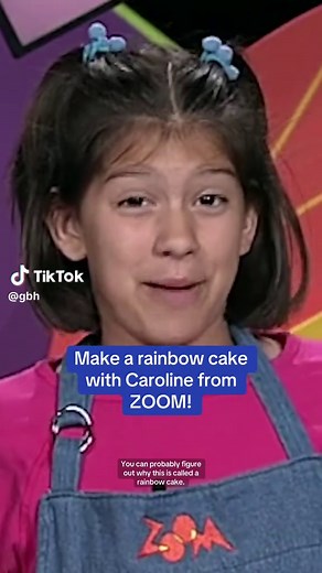 What other ZOOM recipes do you want to see? 🌈#PBSKids #ZOOM #RainbowCake #Baking #VintageTV