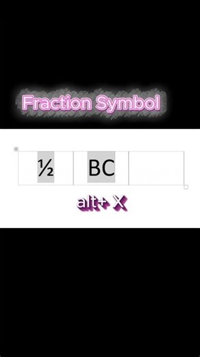 Fraction Symbols Explained Easily | Math Basics Made Simple✨ #brightmindlearnsl #msword