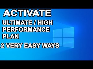 Activate Ultimate Performance / High Performance Plan On Windows 10 In Very Easy Ways