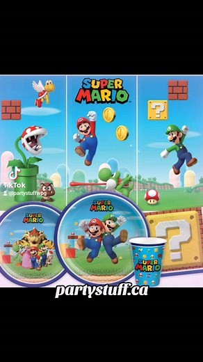 We have everything you need for a trendy kid's birthday party! #Mario is one of our most popular themes #kidsbirthdayparty #birthday | Party Stuff