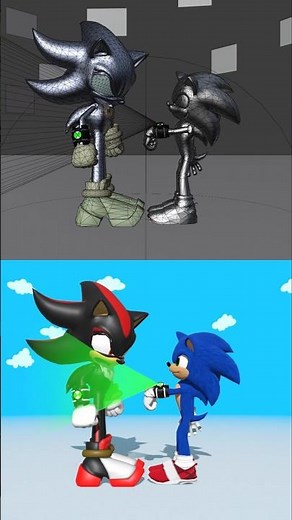 Behind the Scenes : Shadow vs Sonic #animation #3d #blender