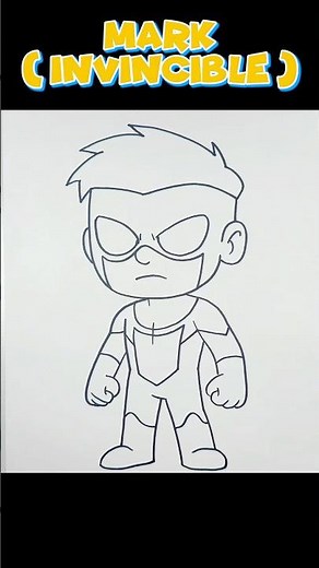 How to Draw Mark Grayson (Invincible) | INVINCIBLE #drawingtutorial #invincible #shorts