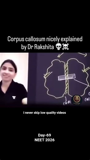 what is carpus callosum…nicely explained by Dr. rakshita maam..Dark #neetaspirents #foamed #medpearl