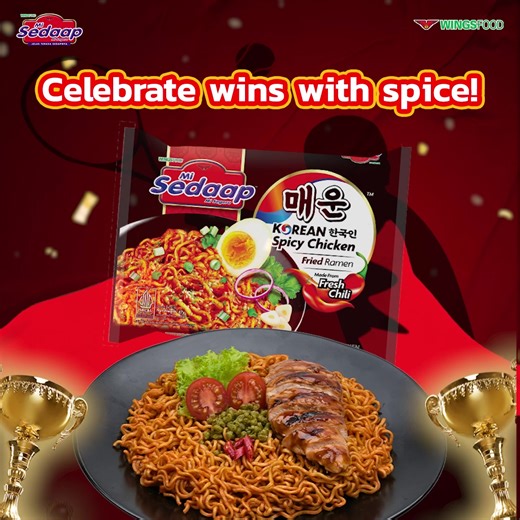 Every win tastes better with Mi Sedaap Korean Spicy Chicken, K-Sarap, K-Anghang ramen for only P28 SRP 🌶️🎖️ Follow us on: https://linktr.ee/misedaapph #MiSedaapPhilippines #KSarapKAnghang | Mi Sedaap Philippines