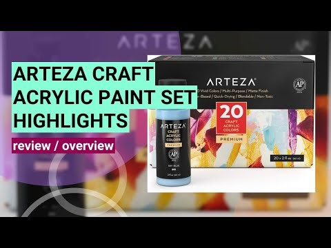 Reviewing the ARTEZA Craft Acrylic Paint Set: Versatile & Quick-Drying!