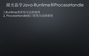 跟光磊学Java-Runtime和ProcessHandle的使用