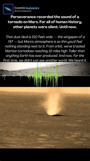 Perseverance Recorded the Sound of a Tornado on Mars — The First Time in Human History