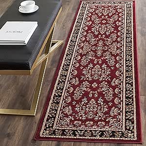SAFAVIEH Lyndhurst Collection Runner Rug - 2'3" x 6', Red & Black, Traditional Oriental Design, Non-Shedding & Easy to Clean, Ideal for Hallway, Foyer, Entryway, Kitchen (LNH331B)