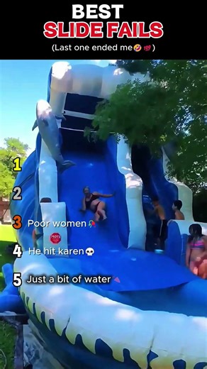 RANKING BEST SLIDE FAILS #shorts #viralshorts #top5 #ranking