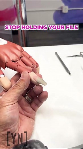 Are you making this filing mistake? #youngnails #nails #satisfying #satisfyingvideos #fyp #foryoupage #acrylicnails #nailart