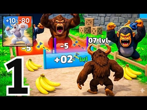 🦍Ape Runner Evolution Gameplay Walkthrough Part 1 - Monkey to Gorilla (Android/iOS)