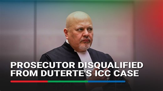 The International Criminal Court (ICC) has disqualified the chief prosecutor in the crimes against humanity case against former president Rodrigo Duterte. | ABS-CBN News