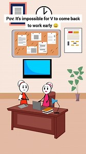 500K views · 8.2K reactions | It’s impossible for V to come back to work early. #animation #funnyvideo #comedy #reels #relatable #veronica #veronika #manager #corporate #corporateamerica #management #managersbelike | Animation Media | Facebook