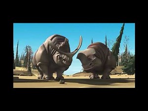 Ice Age 2002 Manny 🦣 And Sid 🦥 VS 2 Rhinos 🦏 🦏 Fight Reversed 🔄
