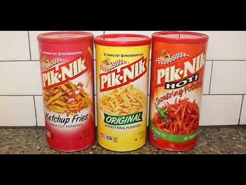 Pik-Nik Shoestring Potatoes: Ketchup Fries, Original & Hot Review