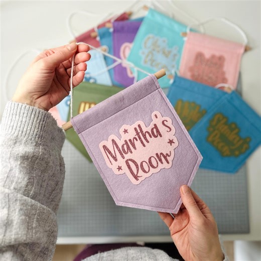 Personalised Girls Bedroom Sign | Custom Name Banner for Kids Room - Etsy