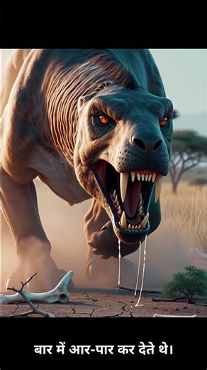 Ice Age Ka Sabse Bada Shikari! Saber-Toothed Tiger vs Lion ❄️🐯 #facts