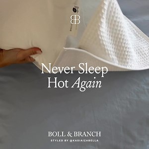 ATTN. HOT SLEEPERS___Our Percale Sheets are the reprieve you didn't know you needed. Made with a naturally cool weave in 100% organic cotton, these sheets feel crisp to the touch, breathable to sleep in, and are yours to try with our 30-Night Guarantee. | Boll & Branch