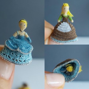 Cinderella Reversible Doll Micro Crochet Pattern - Etsy