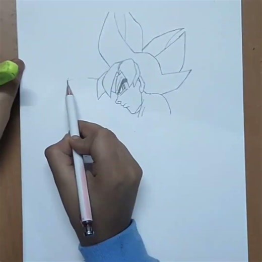How To Draw Goku (Ultra Instinct) | Step By Step | Dragon Ball #drawing #eren #arttechniques