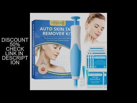 2-IN-1 Auto Skin Tag Removal Tool Kit Painless Skin Label Mole Acne Wart Removal Pen with Cleansing