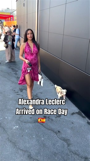 Alexandra Leclerc arriving on Race Day Spanish Grand Prix f1 2026