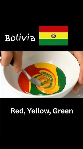 Bolivia Flag Color Mix | Beautiful Color Blend of Bolivia Flag | Satisfying Mix Video 🇧🇴