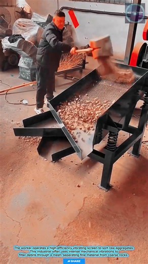 Fast & Powerful: Industrial Vibrating Screen for Sorting Raw Aggregates and Coarse Rocks
