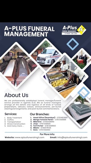 A-PLUS FUNERAL MANAGEMENT IN NEED WE CARE Call: 0323200550 Website: aplusfuneralmgt.com #happeningnow #viral #foryou #rip