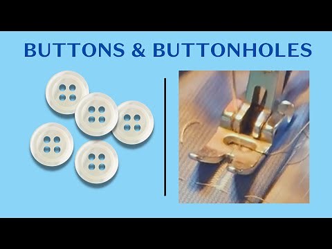 How to Sew a Button and Buttonholes on a Shirt - the Easy Way