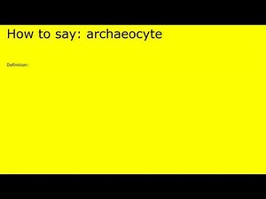 How to pronounce archaeocyte by british speaker