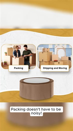 ARVO Brown Packing Tape 3 Rolls with Low Noise (48mm x 60m) - Durable Parcel Sealing Tape for Packing Boxes, Secure Packaging for Moving House
