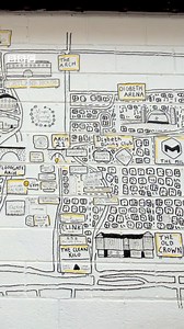 Doodle artist Dave Draws has created a large scale Digbeth Directory featuring key locations in and around The Custard Factory, The Bond and Fazeley Studios in Birmingham. The directory was commissioned by the Digbeth Estate. | BBC Birmingham