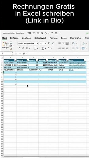 Rechnung einfach in Excel? (Gratis Excel Template) #excel #selbstständig #arbeit