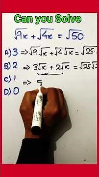 Simplifying Algebraic Square Root Math Expression With Variable #simplification #algebra #maths