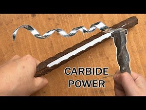 Making a Knife from rebar with carbide scraper