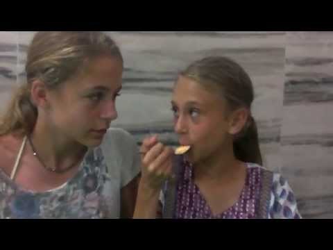 girls eat and share ice cream