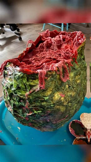 prop alien eggs .Latex, hand painted Cursed & i love them. #diyproject #scifimovie #propmaking #sfx